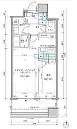 パークタワー勝どきサウス 1LDKの間取図画像