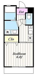 びゅう中の原 1Kの間取図画像