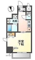 ラフィネ柏 1Kの間取図画像