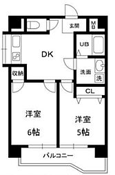 プラン押上 2DKの間取図画像