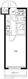 ルーブル高田馬場 1Kの間取図画像