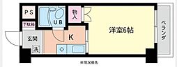 MSドウェル相模原 1Kの間取図画像