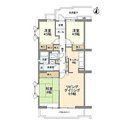 コーポレート中央林間2号棟 3LDKの間取図画像