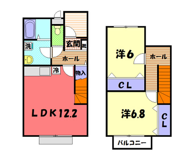 東京都八王子市川口町(賃貸アパート2LDK・1階・67.73㎡)の写真 その2