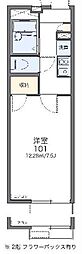 レオパレスウェルハイム 1Kの間取図画像