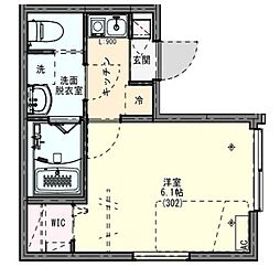 ＫＬＥＩＳ平井 3階1Kの間取り