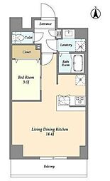 アルファコート谷在家 5階1LDKの間取り