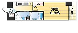 JR東海道・山陽本線 神戸駅 徒歩7分の賃貸マンション 2階1Kの間取り