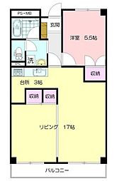 メゾン藤が丘 1LDKの間取図画像