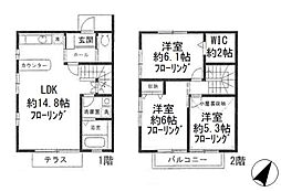 パークレジデンス三鷹 2階3LDKの間取り