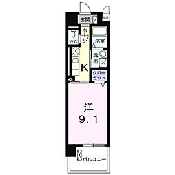エテルノりんくう 1LDKの間取図画像