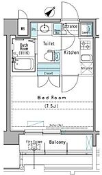 アクサス巣鴨Sta. 1Kの間取図画像