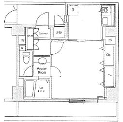 メゾン・ド・ヴィレ恵比寿 10階1DKの間取り