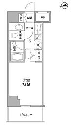 コンフォリア東中野DEUX 1Kの間取図画像