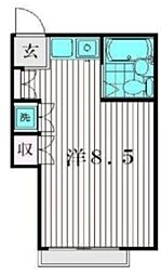 ABBEY ROAD 1階ワンルームの間取り