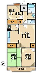 多摩ニュータウンブランニュー別所1 3LDKの間取図画像