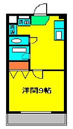 アスペンタワービル 1DKの間取図画像