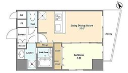 ＢｌｕＲｏｃｋ板橋 11階1LDKの間取り