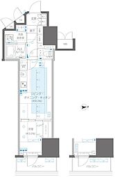 ズーム信濃町 1LDKの間取図画像