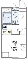 レオパレスラークヒル 1Kの間取図画像