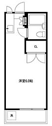 さくらハイツ ワンルームの間取図画像