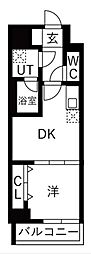 オークランス森下2 1DKの間取図画像