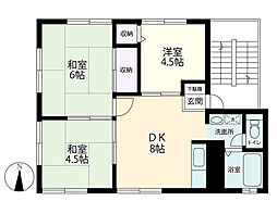 サンライフ・秋谷 3DKの間取図画像
