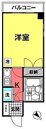 シティコープ目白 3階1Kの間取り