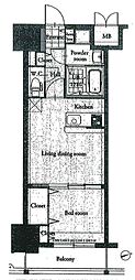 エンクレスト吉塚駅前2 1LDKの間取図画像