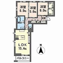 Ｍａｒｃｉａ台原 301 ｜ 宮城県仙台市青葉区台原４丁目15-20（賃貸マンション3LDK・3階・81.13㎡） その2