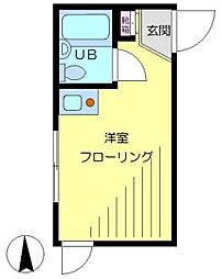 パークハイツ西池 ワンルームの間取図画像