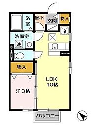 リヴィエール 1LDKの間取図画像