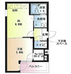 阪急京都本線 正雀駅 徒歩3分の賃貸アパート 3階1DKの間取り