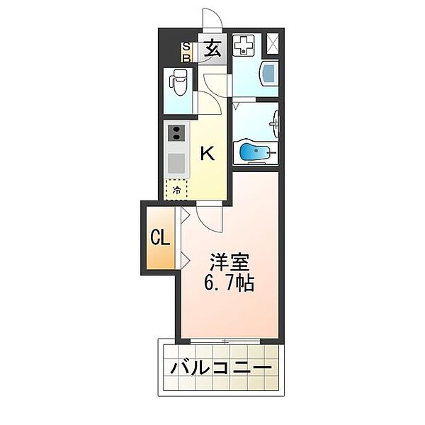 Luxe田辺 ｜大阪府大阪市東住吉区田辺２丁目(賃貸マンション1K・5階・23.64㎡)の写真 その2