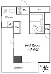 メゾン・ド・ヴィレ麻布台 6階1Kの間取り