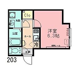 東急田園都市線 南町田グランベリーパーク駅 徒歩15分の賃貸アパート 1階1Kの間取り