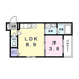 GoodLife 小阪本町 1LDKの間取図画像