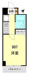 横浜平沼ダイカンプラザ2 1Kの間取図画像