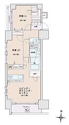 エスティメゾン錦糸町2 2LDKの間取図画像