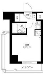 ロワレール横浜西壱番館 ワンルームの間取図画像