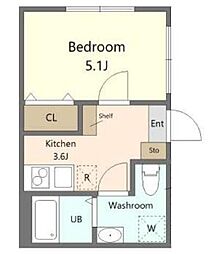TOKYO HANEDA south 2階1Kの間取り