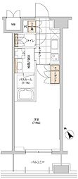 ヒューリック目白 7階1Kの間取り