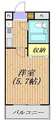 クリオ星川壱番館 1Kの間取図画像