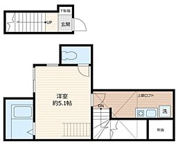 IDEA横浜星川 1Kの間取図画像