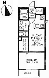 東京メトロ丸ノ内線 四谷三丁目駅 徒歩5分の賃貸マンション 2階1LDKの間取り