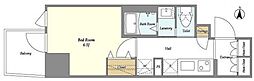 TSResidence北上野 1Kの間取図画像