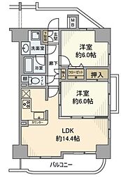 グレイス代官山 2LDKの間取図画像