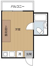 メゾン・ド・ベルテA ワンルームの間取図画像