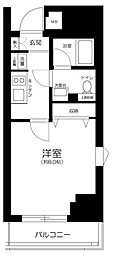 コンシェリア東京AQUAVERT 1Kの間取図画像