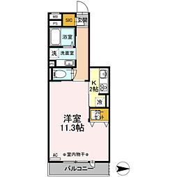 SPIRAL TOWN 1階1Kの間取り